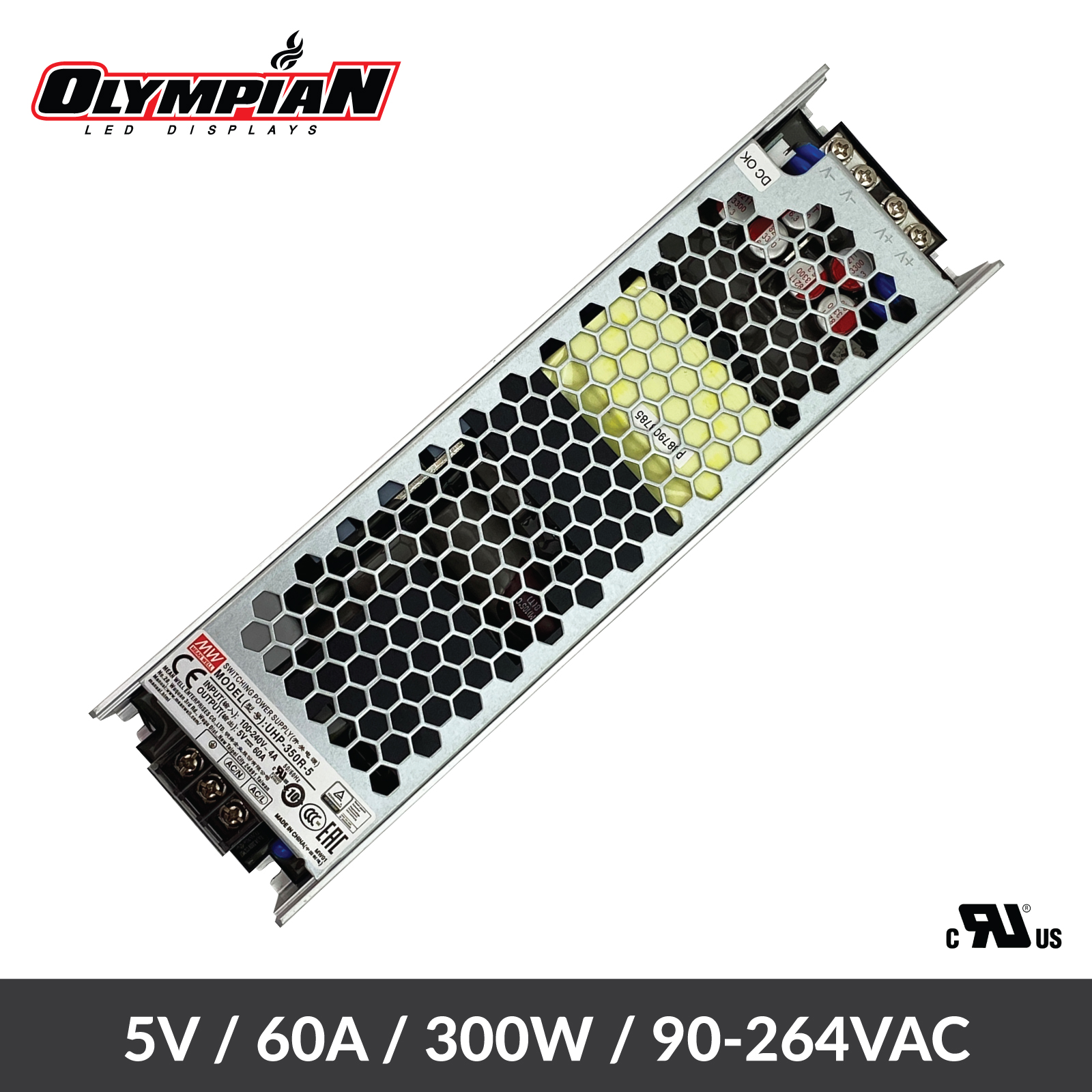 Mean Well UHP-350-5 5V/60A LED Power Supply - Olympian LED