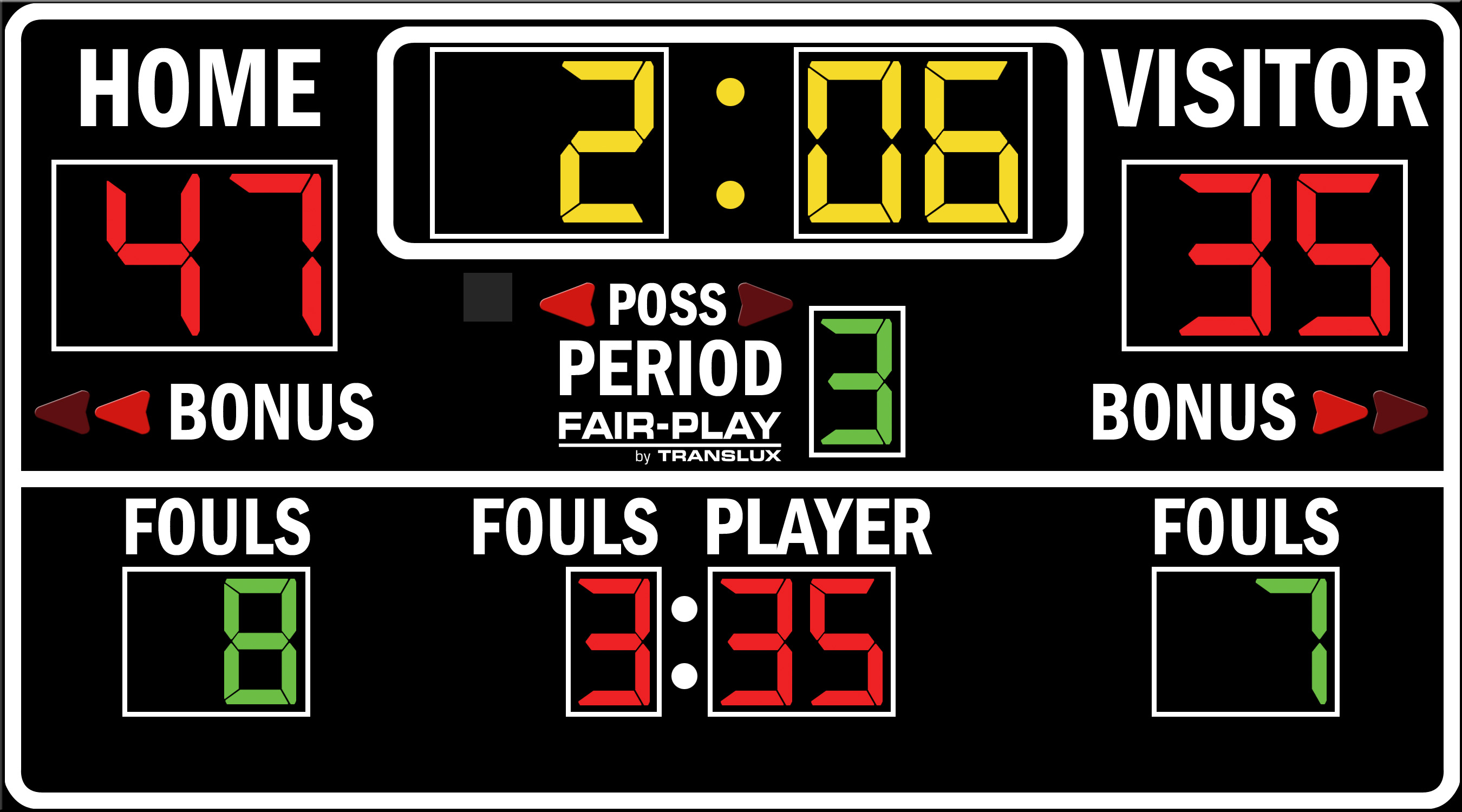 BB16104 Basketball Scoreboard Olympian LED